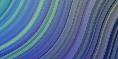 Açık Mavi, eğri çizgileri olan yeşil vektör arkaplanı.