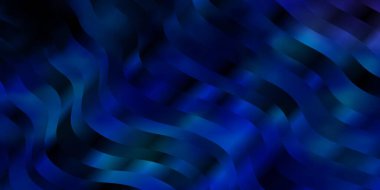 Koyu pembe, eğri çizgileri olan mavi vektör arkaplan. Gradyan eğrileri olan renkli soyut çizimler. İş tanıtımınız için tasarım.