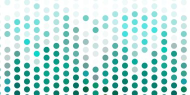 Kabarcıklı açık yeşil vektör arka planı. Renkli çember şekilli modern soyut illüstrasyon. İş ilanları için şablon.