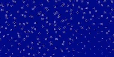 Açık mavi, çiçekli sarı vektör karalama deseni. Origami tarzı çiçeklerle soyut illüstrasyon. Paketleme için akıllı tasarım, duvar kağıtları.