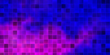 Açık pembe, dikdörtgenli mavi vektör arkaplan. Gradyan dikdörtgenleri ve kareleri olan renkli çizimler. İş broşürleri, broşürler için desen