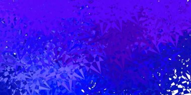 Koyu pembe, mavi vektör arkaplan ve çokgen formlar. Üçgen şekilli ve şekilli muhteşem soyut illüstrasyon. Terfi modelleri.