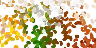 Açık yeşil, soyut şekilli sarı vektör deseni. Soyut tarzda renkli şekilli bir illüstrasyon. Duvar kağıdı seti için zarif tasarım.