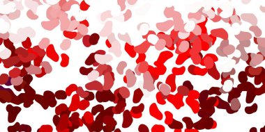 Memphis şekilli açık kırmızı vektör dokusu. Basit gradyan şekilli renkli bir çizim. Reklamlarınız için modern tasarım.