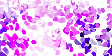 Açık mor, Memphis şekilli pembe vektör dokusu. Gradyan rastgele formlarla modern soyut illüstrasyon. Cep telefonları için arka plan.