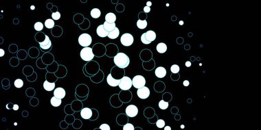 Daireli koyu mavi vektör şablonu.