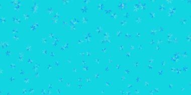 Açık mavi, yapraklı kırmızı vektör çizimi. Origami tarzındaki yaprakların gradyanlı karalama çizimi. Bahar partileri için renkli desen.