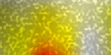 Açık kırmızı, soyut şekilli sarı vektör deseni. Soyut tarzda, gradyan formlarda basit tasarım. Cep telefonları için arka plan.