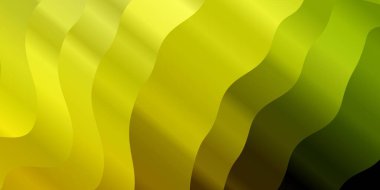 Açık Yeşil, kıvrımlı sarı vektör dokusu.