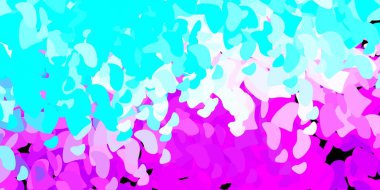 Açık pembe, soyut şekilli mavi vektör deseni. Soyut tarzda, gradyan formlarda basit tasarım. Duvar kağıdı seti için zarif tasarım.