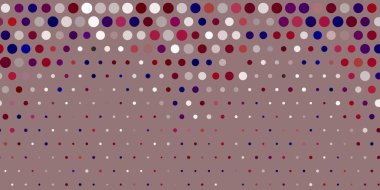 Noktalı açık pembe vektör arkaplanı. Parlak renkli ve soyut küreler içeren bir resim. Web siteleri için desen.