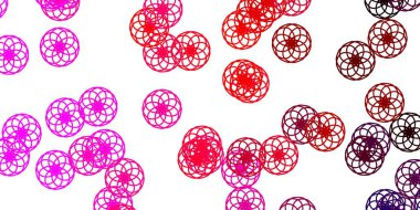 Açık pembe, noktalı sarı vektör arkaplan. Doğa tarzında renkli noktaları olan soyut illüstrasyon. Bir marka kitabı için yeni şablon.