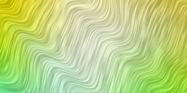 Açık Yeşil, eğri çizgili sarı vektör arkaplanı.