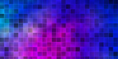 Açık mavi, çizgileri ve dikdörtgenleri olan kırmızı vektör düzeni. Renkli dikdörtgenlerle soyut gradyan çizimi. Reklamınız, posteriniz, afişiniz için en iyi tasarım.