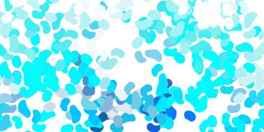 Rastgele biçimlerde açık mavi vektör arkaplanı. Soyut tarzda renkli şekilli bir illüstrasyon. Cep telefonları için arka plan.