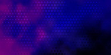 Koyu pembe, daireli mavi vektör deseni.