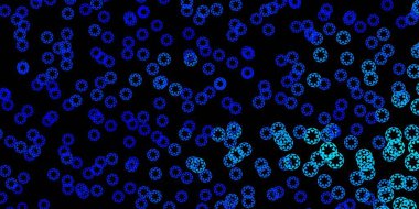 Küreli koyu mavi vektör deseni. Doğa tarzında rengarenk çizimler. Broşürler, broşürler için desen.