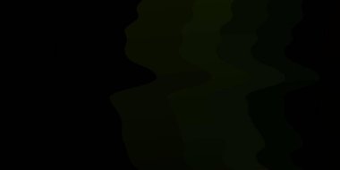 Koyu yeşil, kıvrımlı sarı vektör dokusu. Bükülmüş çizgileri olan yepyeni renkli bir çizim. Reklamınız, posteriniz, afişiniz için en iyi tasarım.