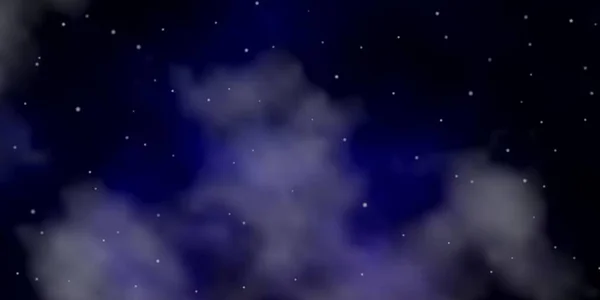 ダークブルー カラフルな星の赤いベクトルの背景 — ストックベクタ
