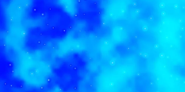 Шаблон Светло Голубого Вектора Неоновыми Звёздами — стоковый вектор