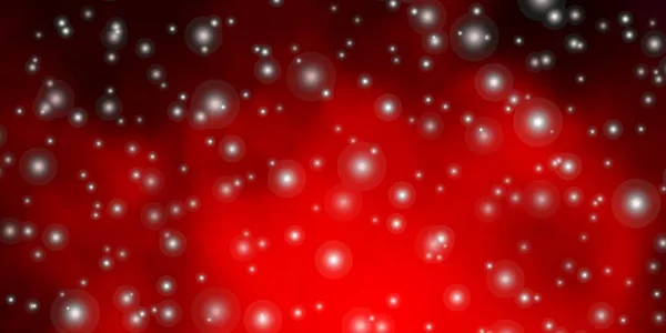 Verde Oscuro Patrón Vectorial Rojo Con Estrellas Abstractas — Vector de stock
