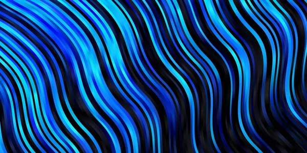 Sötét Kék Vektor Sablon Ívelt Vonalakkal — Stock Vector
