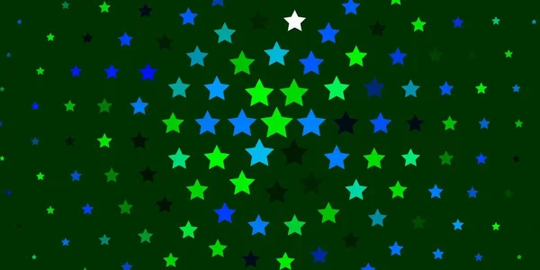 Luz Multicolor Fundo Vetorial Com Estrelas Pequenas Grandes — Vetor de Stock