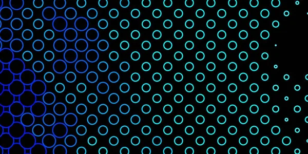 Donker Blue Vectorachtergrond Met Cirkels — Stockvector