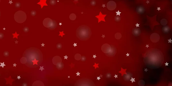 Ανοιχτό Ροζ Κόκκινο Διάνυσμα Φόντο Κύκλους Αστέρια — Διανυσματικό Αρχείο