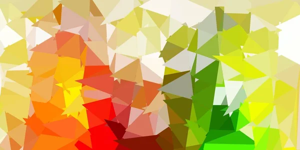 Светло Зеленый Желтый Векторный Треугольник Современная Абстрактная Иллюстрация Многоугольными Треугольниками — стоковый вектор