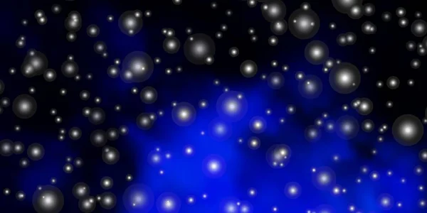Dunkelblaues Vektormuster Mit Abstrakten Sternen Leuchtend Bunte Illustration Mit Kleinen — Stockvektor