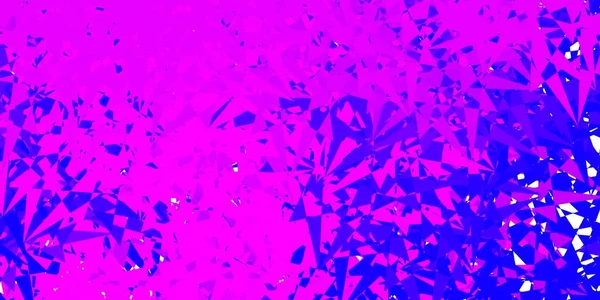 Textura Vectorial Rosa Púrpura Claro Con Triángulos Aleatorios Ilustración Con — Archivo Imágenes Vectoriales