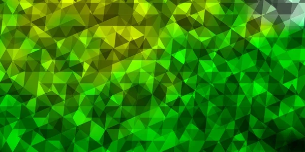 Светло Зеленая Желтая Векторная Текстура Триангулярном Стиле Абстрактная Градиентная Иллюстрация — стоковый вектор