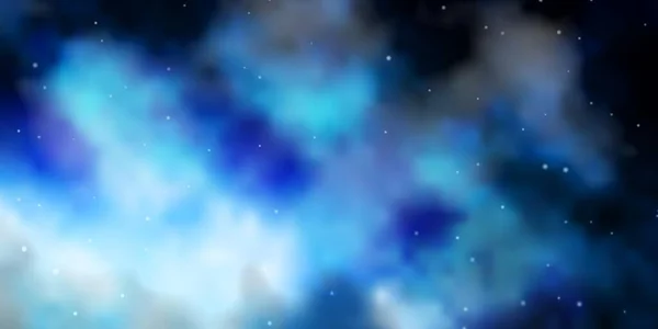 Renkli Yıldızlı Koyu Mavi Vektör Arkaplanı — Stok Vektör