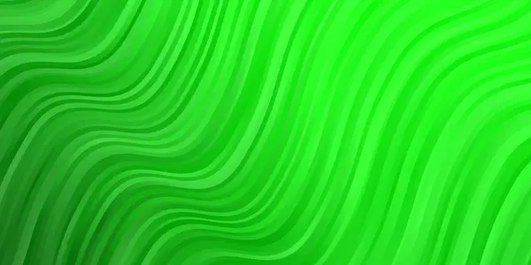 Hellgrüne Vektorkulisse Mit Gebogenen Linien — Stockvektor