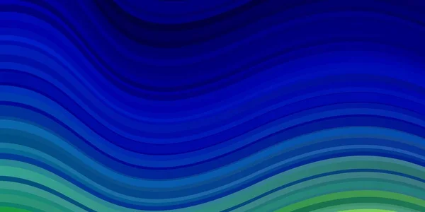 Bleu Clair Modèle Vectoriel Vert Avec Courbes — Image vectorielle