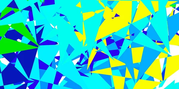 Azul Oscuro Fondo Vector Verde Con Triángulos Ilustración Con Formas — Vector de stock