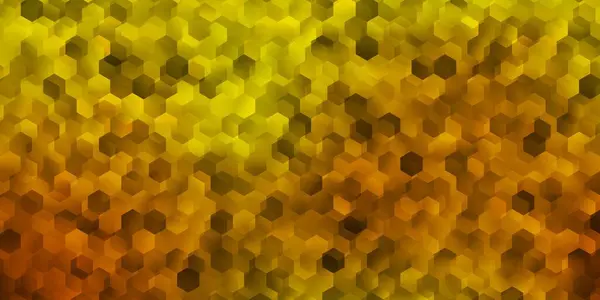 Verde Oscuro Diseño Vector Amarillo Con Formas Hexágonos Ilustración Abstracta — Archivo Imágenes Vectoriales