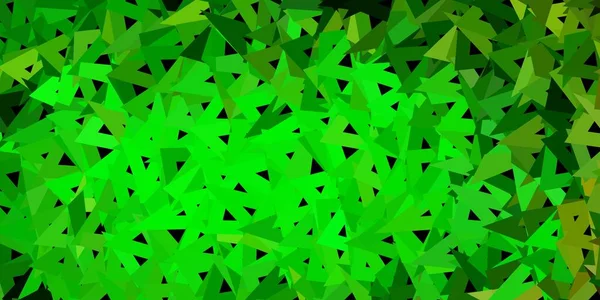 Fondo Poligonal Vectorial Verde Oscuro Ilustración Abstracta Colorida Con Triángulos — Vector de stock