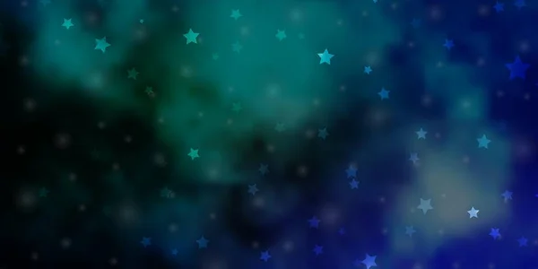 Векторная Компоновка Светло Голубого Цвета Яркими Звездами — стоковый вектор