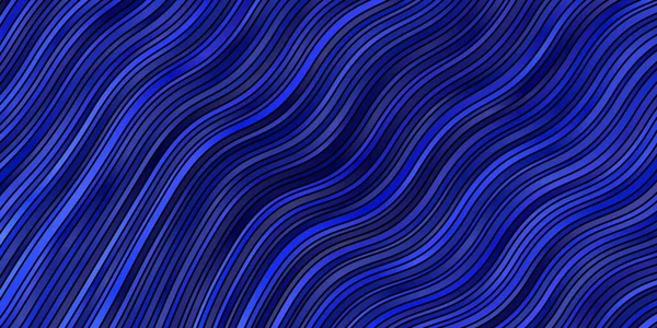 Dark Blue Vector Background Curves — Stock Vector