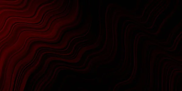 Темно Красный Векторный Фон Изогнутыми Линиями Окружная Абстрактная Иллюстрация Градиентом — стоковый вектор
