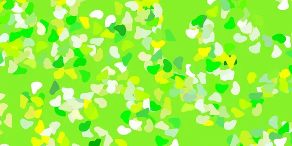 Plantilla Vectorial Verde Claro Amarillo Con Formas Abstractas Formas Abstractas — Vector de stock