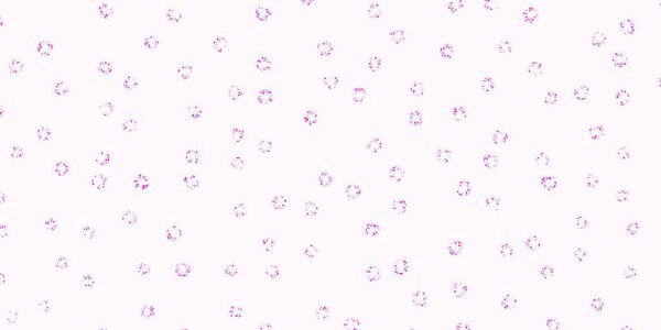 Светло-розовый векторный отрезок с точками. Абстрактная иллюстрация с красочными пятнами в стиле природы. Шаблон для обоев, штор.