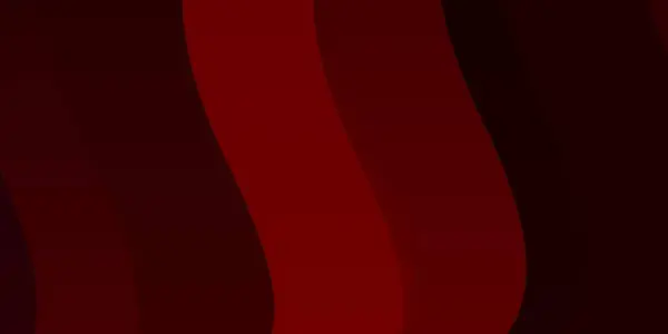 Fondo Vector Rojo Oscuro Con Líneas Curvas — Vector de stock