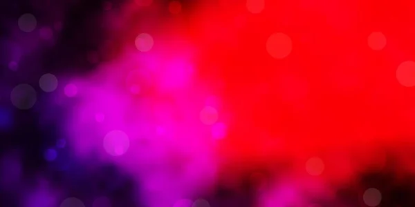 Темно Розовый Красный Векторный Фон Кругами — стоковый вектор