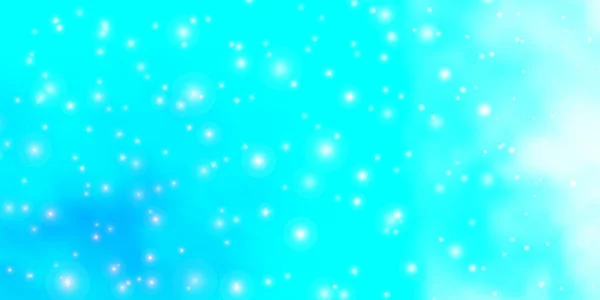Layout Vetorial Blue Claro Com Estrelas Brilhantes — Vetor de Stock