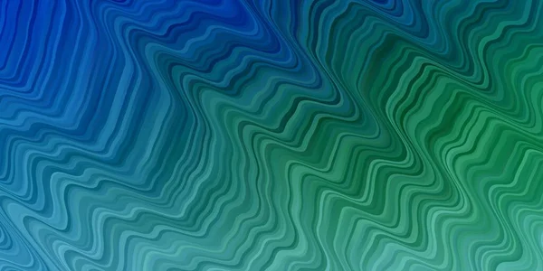 Hellblaues Grünes Vektormuster Mit Kurven — Stockvektor