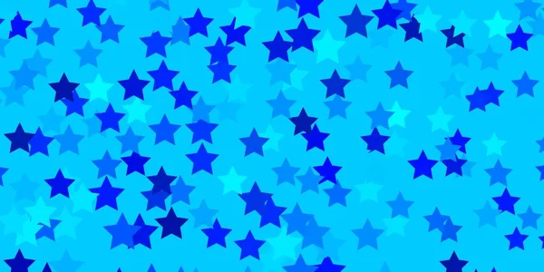Světlo Blue Vektorová Textura Krásnými Hvězdami — Stockový vektor