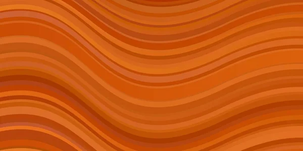 Modello Vettoriale Arancione Chiaro Con Curve — Vettoriale Stock